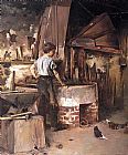 Theodore Robinson Famous Paintings - The Forge